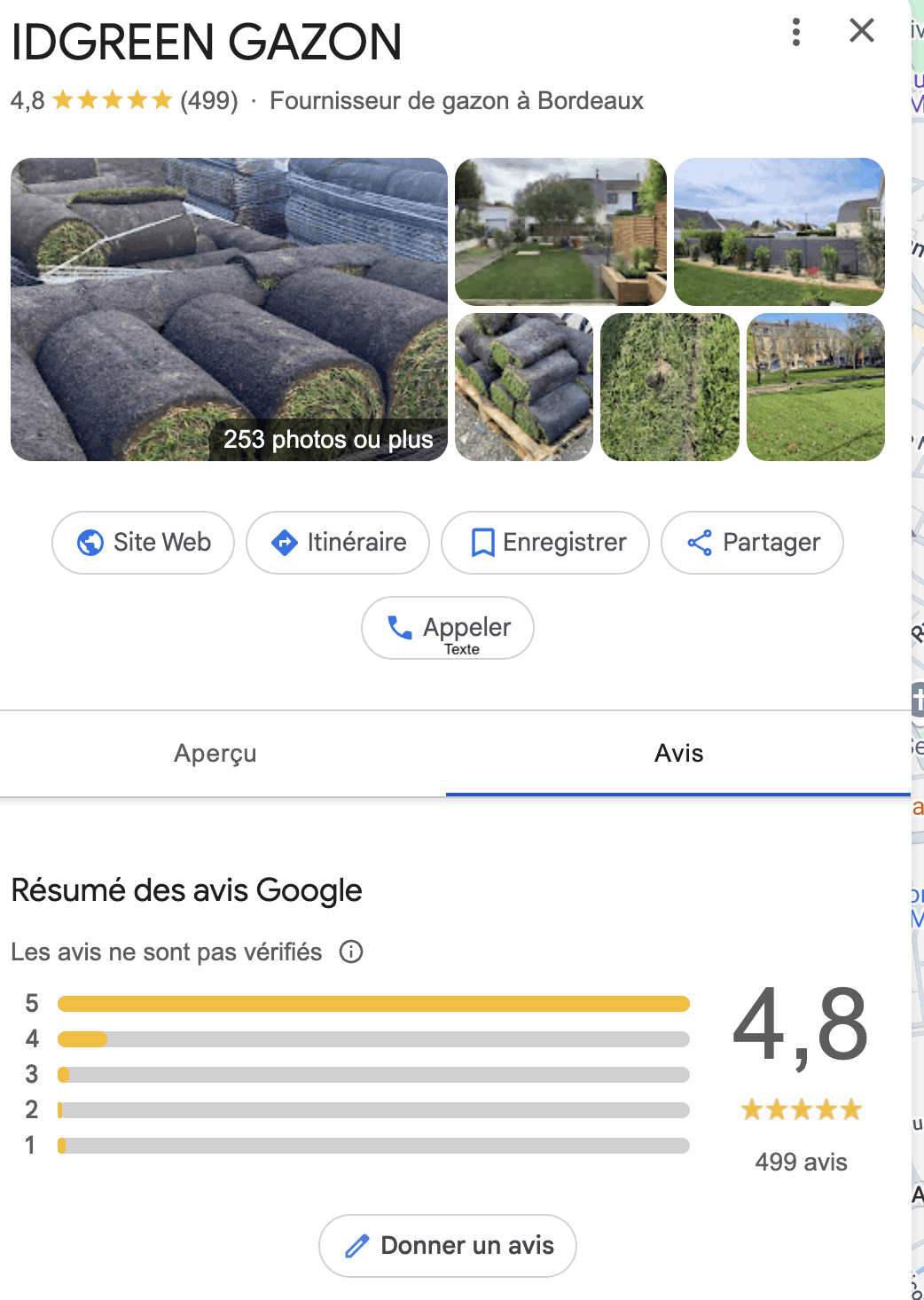 AVIS CLIENT IDGREEN GAZON TOULOUSE